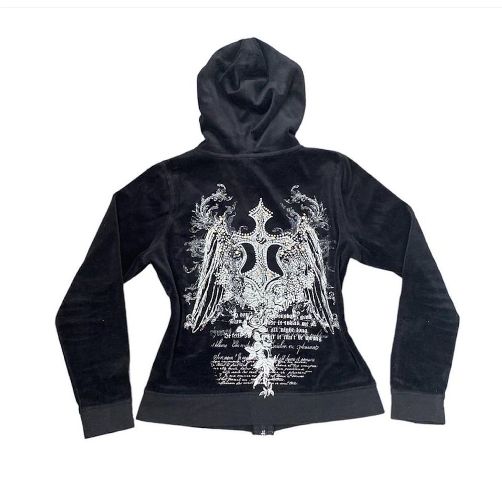 Zenana Outfitters Black Embellished Teddy Jacket